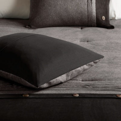 Upgrade your bedroom with this 7-piece faux suede comforter set.