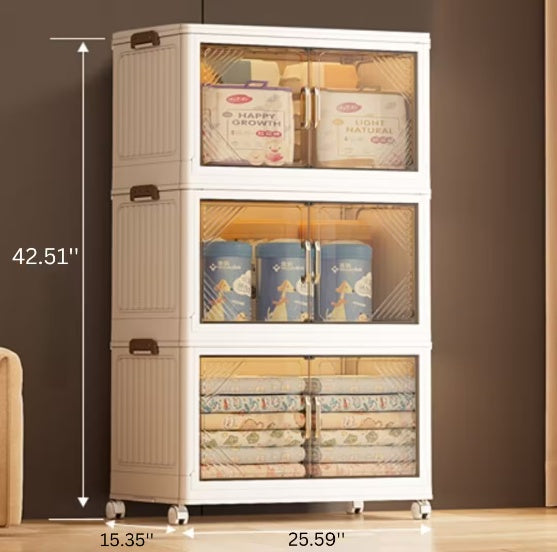 Keep your space tidy with this collapsible storage box. Foldable, durable, and space-saving—perfect for organizing closets, shelves, or under-bed storage.