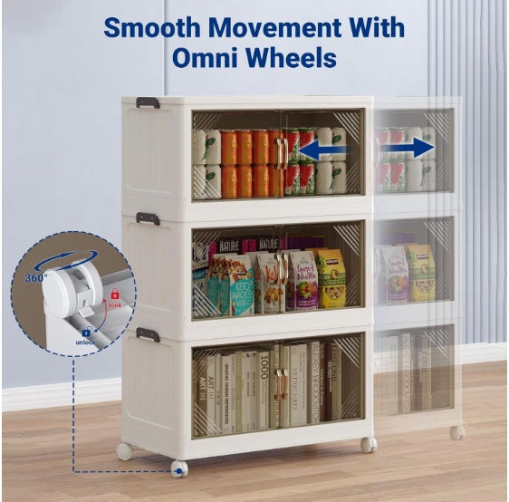 Keep your space tidy with this collapsible storage box. Foldable, durable, and space-saving—perfect for organizing closets, shelves, or under-bed storage.