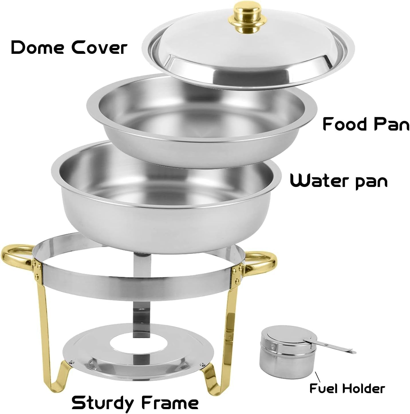 Round Buffet Catering Dish For Home And Outdoor 2 Pcs Sets