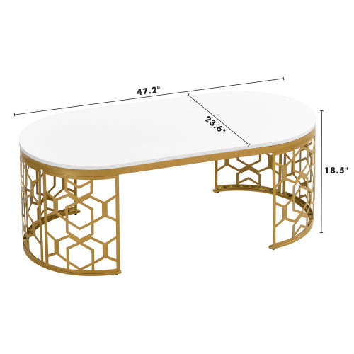 Enhance your living room with a sleek oval shaped coffee table. Modern design, perfect for small spaces, and adds a stylish touch to any home decor