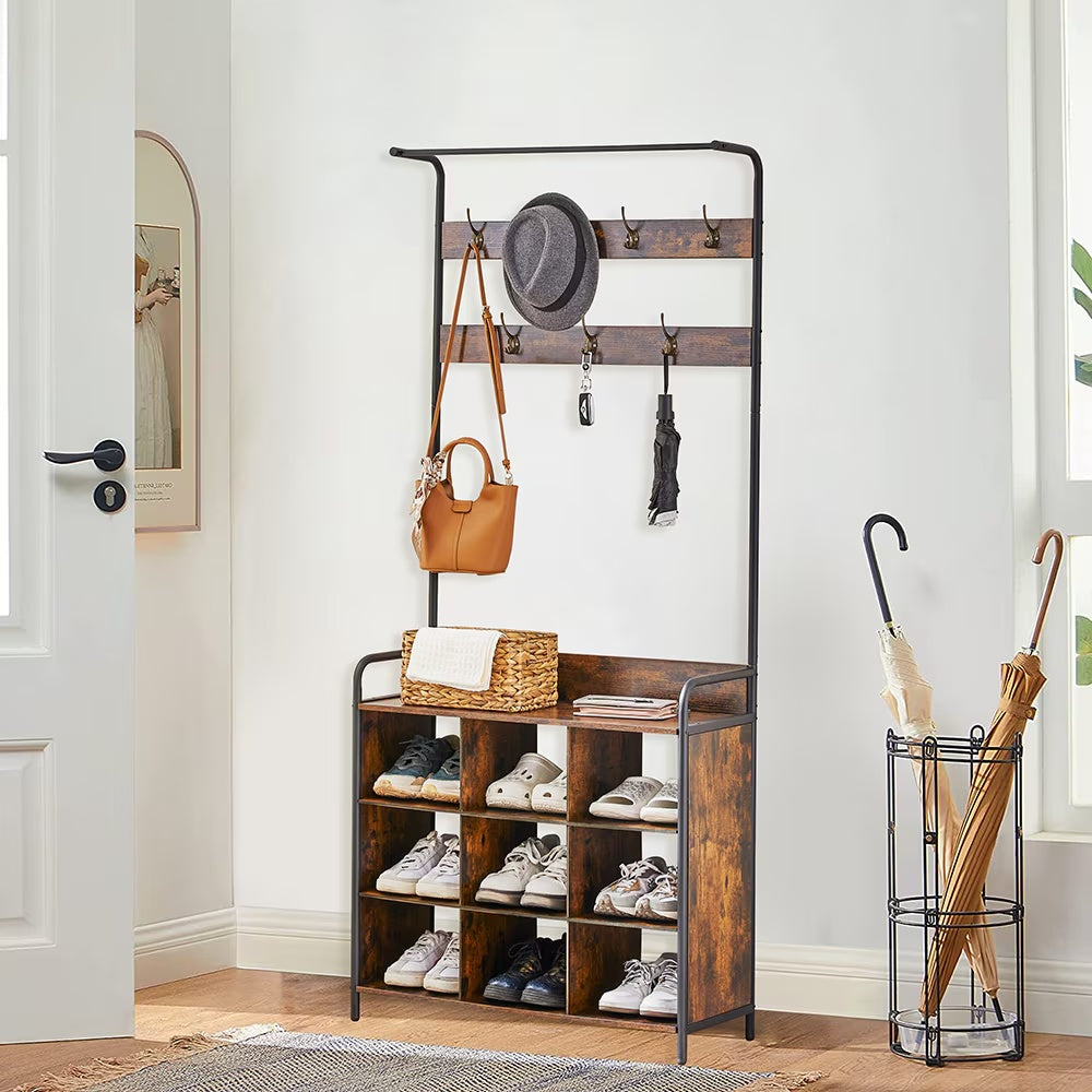 Organize your space with stylish coat racks and versatile storage racks. Perfect for entryways, bedrooms, and offices—keep coats, bags, and more neatly stored.