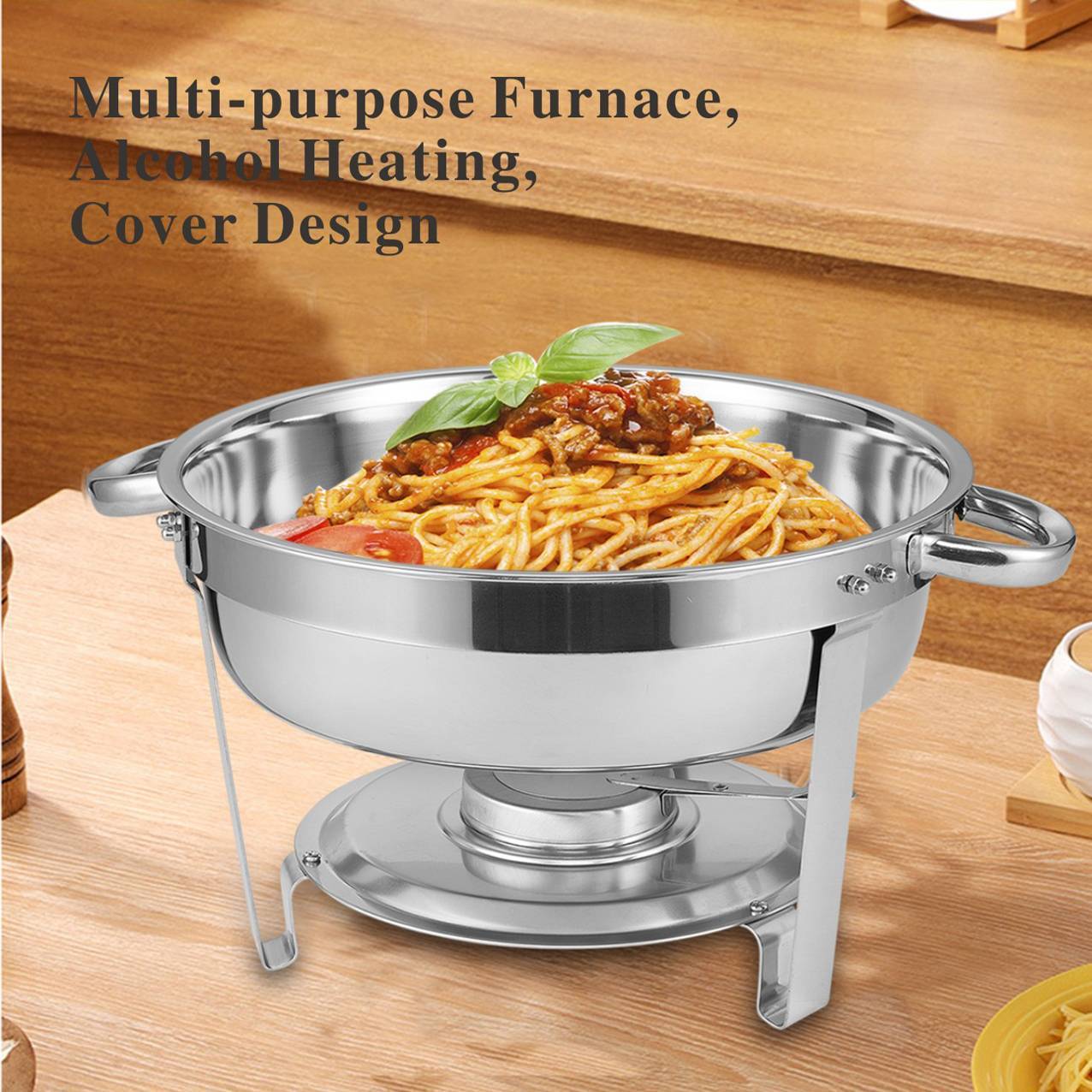 Round Buffet Catering Dish For Home And Outdoor 2 Pcs Sets