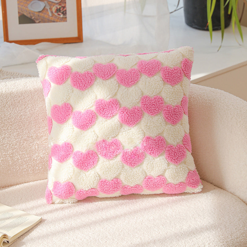 Add romantic charm to your home with this set of 2 heart-themed 18x18 inch Valentine’s throw pillow covers. Soft, stylish, and perfect for couch, bed, or sofa decor.