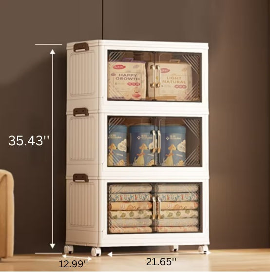 Keep your space tidy with this collapsible storage box. Foldable, durable, and space-saving—perfect for organizing closets, shelves, or under-bed storage.