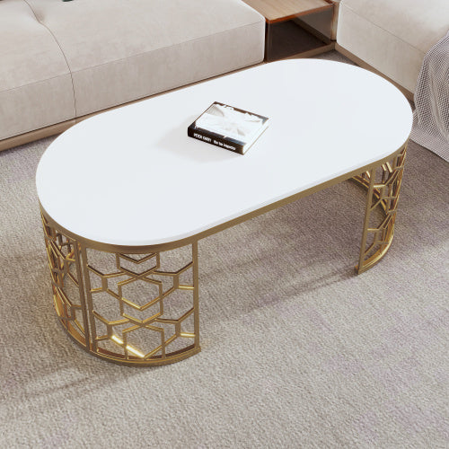 Enhance your living room with a sleek oval shaped coffee table. Modern design, perfect for small spaces, and adds a stylish touch to any home decor