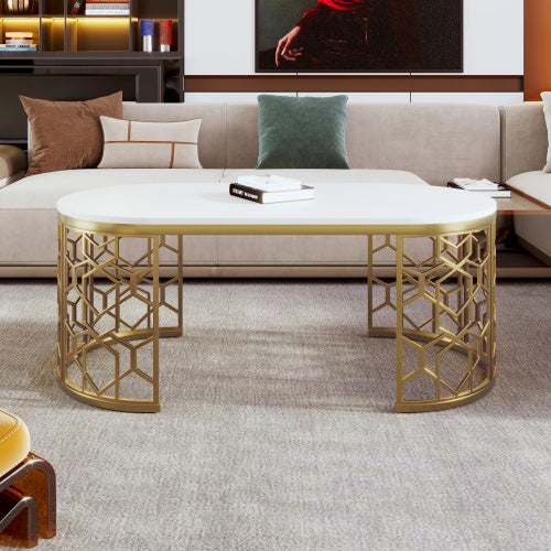 Enhance your living room with a sleek oval shaped coffee table. Modern design, perfect for small spaces, and adds a stylish touch to any home decor