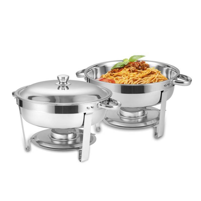 Round Buffet Catering Dish For Home And Outdoor 2 Pcs Sets
