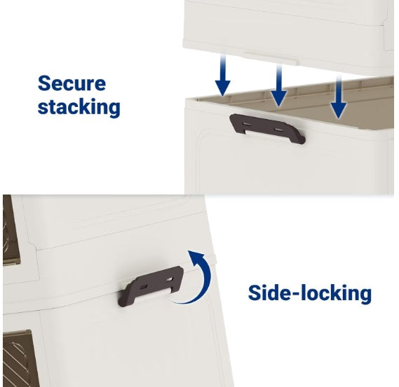 Keep your space tidy with this collapsible storage box. Foldable, durable, and space-saving—perfect for organizing closets, shelves, or under-bed storage.