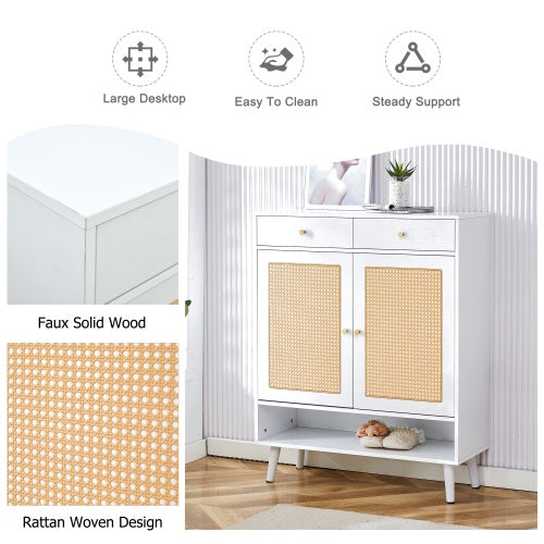 Modern Minimalist Storage Cabinet, Rattan Shoe Cabinet, Bed Top Cabinet. Beautiful Shape, Suitable For Corridors And Living Rooms