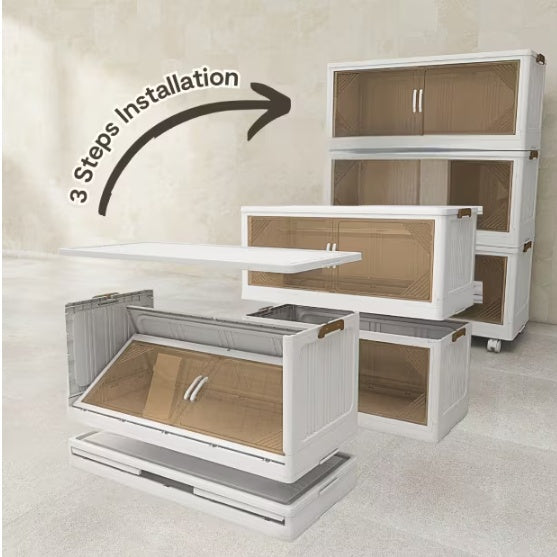 Keep your space tidy with this collapsible storage box. Foldable, durable, and space-saving—perfect for organizing closets, shelves, or under-bed storage.