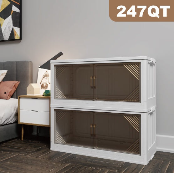 Keep your space tidy with this collapsible storage box. Foldable, durable, and space-saving—perfect for organizing closets, shelves, or under-bed storage.