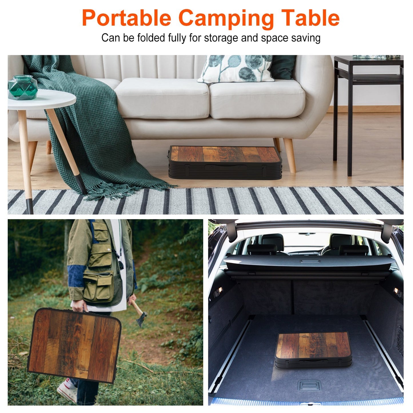 Foldable Camping Table Collapsible Picnic Aluminum Alloy Grill Stand 35.43x23.62x26in 66LBS Max Load Height Adjustable BBQ Table With Adjustable Height Storage Net