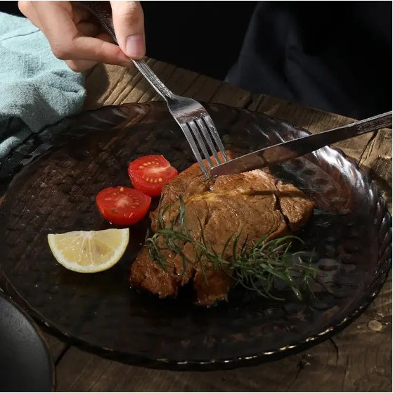 Deluxe Premium Cutlery Flatware Set For The Home Stainless Steel Cutlery Service With 1 Dinner Fork, 1 Dinner Knife, 1 Dinner Spoon And 1 Tea Spoon Durable, Elegant And Rust Resistance