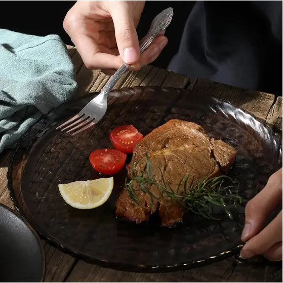 Deluxe Premium Cutlery Flatware Set For The Home Stainless Steel Cutlery Service With 1 Dinner Fork, 1 Dinner Knife, 1 Dinner Spoon And 1 Tea Spoon Durable, Elegant And Rust Resistance