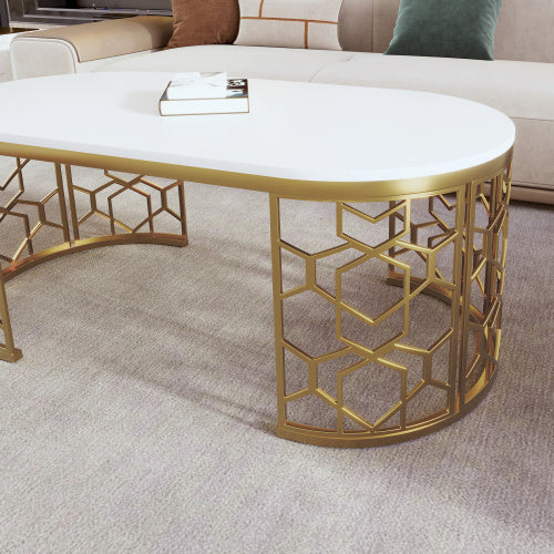 Enhance your living room with a sleek oval shaped coffee table. Modern design, perfect for small spaces, and adds a stylish touch to any home decor
