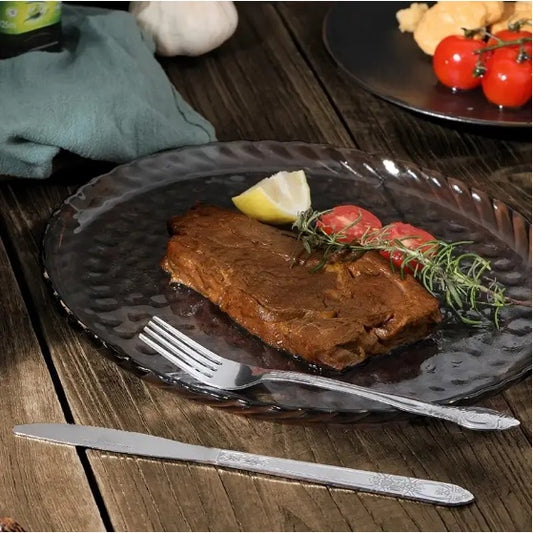 Deluxe Premium Cutlery Flatware Set For The Home  Stainless Steel Cutlery Service With 1 Dinner Fork, 1 Dinner Knife, 1 Dinner Spoon And 1 Tea Spoon  Durable, Elegant And Rust  Resistance