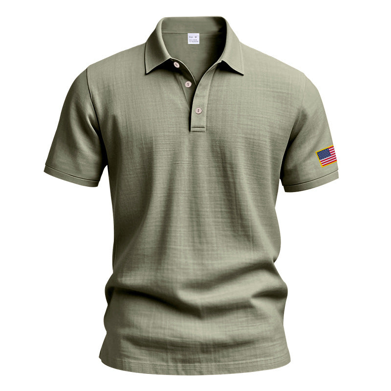 American Summer Linen Short Sleeve Men Clothing